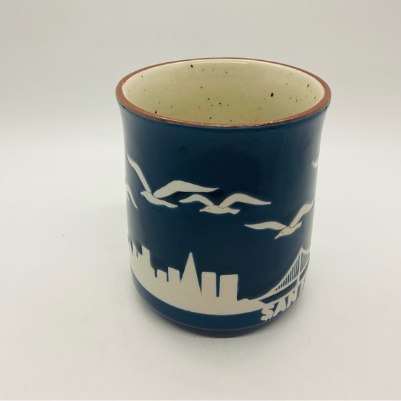 Vintage ‘82 San Francisco Seagulls Golden Gate Bridge Ceramic Pottery Coffee Mug - Picture 4 of 10